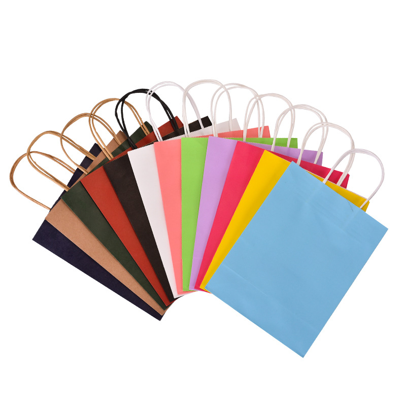 High Quality Cheap Kraft Paper Carrying Bag With Handles Customized Paper Gift Bag