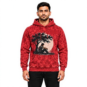 Sudadera con Capucha Premium de Felpa para Hombre, Diseño de Esqueleto con Lavado Ácido, Manga Larga, 100% Algodón - Product Image 1