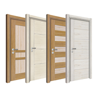 Porte intérieure en bois personnalisable, porte composite en bois massif mélaminé, design de porte intérieure en MDF pour la conception de maisons