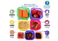 7 boîtes de conservation alimentaire en PP multicolores, pour préparation de repas, portables et idéales pour les voyages
