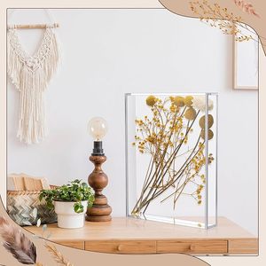 Riquadro ripiano in acrilico ecologico per matrimonio con cornice a forma di fiore e <span class=keywords><strong>ombra</strong></span> foto per cornice fatta a mano di san valentino - Product Image 4