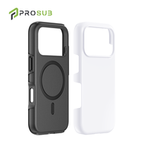Coque de téléphone Prosub en TPU et PC pour iPhone 16 Pro Max Pro 15 14 13 12, étui magnétique 2-en-1 avec revêtement au design moderne