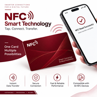 Carte de visite numérique NFC personnalisée en PVC mat 13,56 MHz, carte de visite numérique sans contact, impression personnalisée