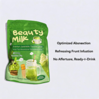 Thé en Sachet Liquide de Collagène Peptidique au Matcha et Canneberge, Supplément de Collagène en Poudre pour la Beauté, Boisson au Lait, Idéal pour le Dropshipping