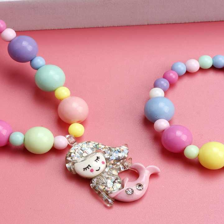 Set Gioielli Unicorno Per Bambina - Collana, Bracciale, Orecchini, Borsetta - Regalo Per 2-9 Anni - Foto 5