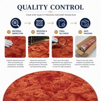 Luxuriöser Roter Runder Teppich mit Glückverheißendem Wolkenmuster Orientalischer Kreisteppich Traditioneller Chinesischer Stil Teppich für Akzentstuhl-Dekoration