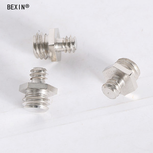 Bexin <b>Double</b> Head 1/4 Inch Screw Tripod Camera Mount <b>Adapter</b> Stainless Steel Portable For Digital Camera - Product Image 4