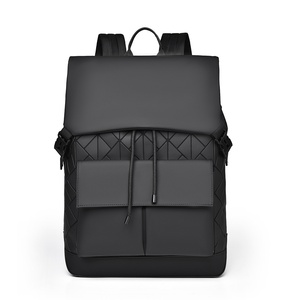Large Capacity 15 Inch Laptop BackBags for Men New Waterproof Panelled PU Polyester Business Travel <b>Bag</b> - Product Image 6