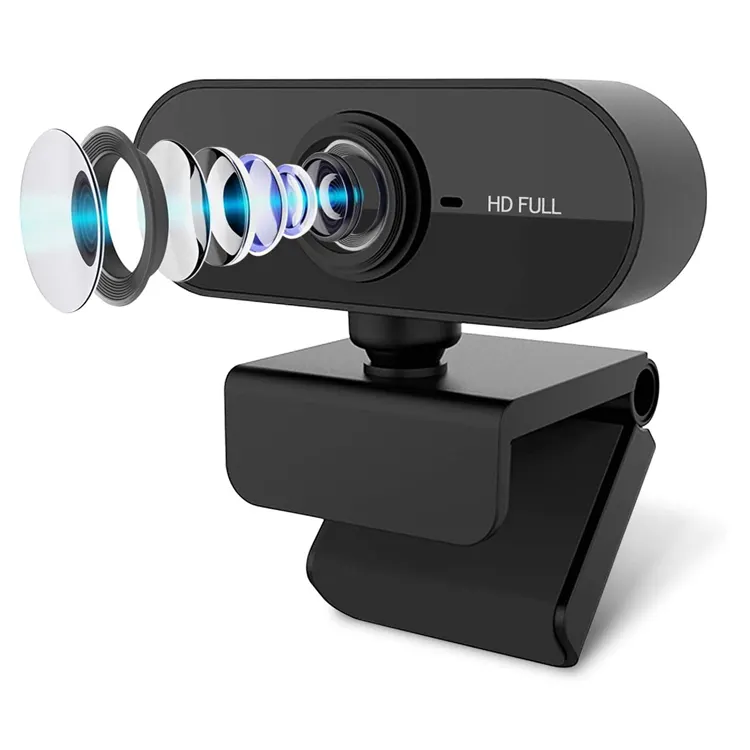 Otomatik odaklama 360 derece rotasyon 1080P Full HD bilgisayar Web kamera 60fps masaüstü bilgisayar Webcam ücretsiz sürücü