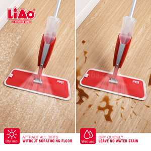 Kit de nettoyage ménager 3 en 1 LiAo : serpillière pulvérisatrice avec nettoyant pour vitres et grattoir pour enlever la saleté - Product Image 3