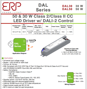 Controlador LED EPR Dal30W-0600-42-T 300-600mA, 25W, Salida 28-42V, Plástico, AC-DC, Iluminación LED, Mejor Precio - Product Image 2