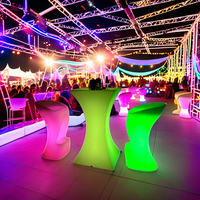 Meubles commerciaux, table de bar générale avec éclairage LED