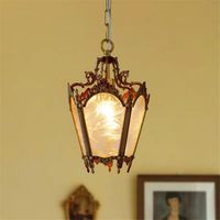 Lampe suspendue en verre de canne française avec télécommande, hauteur réglable, pour restaurant, chambre à coucher, lustre