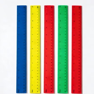 Règle multifonctionnelle créative de papeterie, règle droite en plastique de 30 cm avec règle métrique claire - Product Image 3