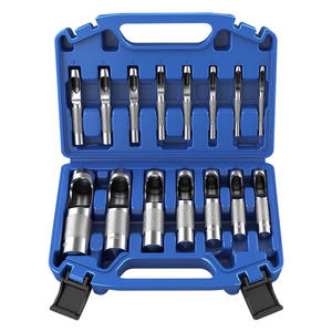 ชุดเครื่องมือเจาะรูหนัง 15 ชิ้น ยี่ห้อซีเมิ่ง ทำจากเหล็กกล้าคาร์บอนสูง พร้อมด้ามจับโลหะ สำหรับงานทำหนัง - Product Image 1