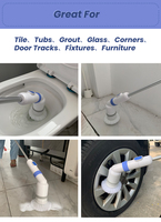 MAXTORC 360 - Fregadora Eléctrica Inalámbrica Automática para Limpieza de Cocina, Baño, Paredes, Azulejos y Pisos, con Batería de 2000 mAh, para Auto y Autocaravana