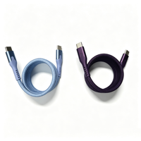 Kabel Pengisian Daya Magnetik Tipe-C ke Tipe-C A-bst Factory New Type, Berbahan Nilon Kepang, 60W 100W 240W, Pengisian Cepat untuk iPhone 18