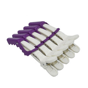 Pinces en plastique de <span class=keywords><strong>crocodile</strong></span> de salon de <span class=keywords><strong>coiffure</strong></span>, pinces de serrage dures de logo personnalisées - Product Image 3