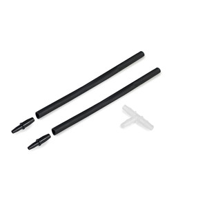 Doppio tubo per affumicatore con connettore a T e terminali, lunghezza 120 cm, nero - Product Image 1