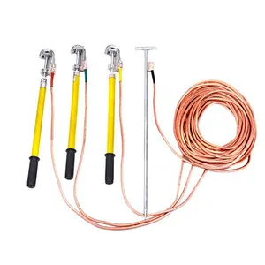 Temporary short circuit grounding clamp hv earthing rods electrical equipment