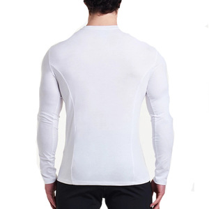 Camiseta Deportiva para Gimnasio, para Hombre, para Correr, <span class=keywords><strong>Camisetas</strong></span> Deportivas para Hombre, YARN, al por Mayor, Manga Larga, Lisa, Tejida, Teñida, 350 Gramos - Product Image 5