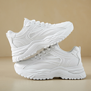 Baskets blanches pour femmes 2026 – Nouvelles baskets épaisses pour femmes, chaussures de sport épaisses, baskets vulcanisées, chaussures de <span class=keywords><strong>plateforme</strong></span> - Product Image 1