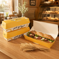 Proveedor de Cajas para Hot Dogs de Papel Rígido y Resistente al Grasa, Diseño Personalizado al por Mayor, Contenedores Desechables para Snacks