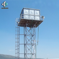 Torre de tanque de almacenamiento de agua con estructura de acero galvanizado en caliente