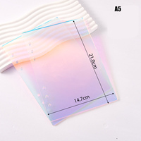 Nouvel ensemble de classeurs transparents en acrylique à 6 trous A5 A6, kit de feuilles de classeur en acrylique DIY, pochette transparente pour carnet à feuilles mobiles pour économie d'argent