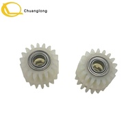 Diebold Nixdorf HCT 18T Double Gear 01750291697-3 18T dan 18T Dual-Layer Gear dengan Bearing DN200 ATM CRS Selfserv 1750291697-04A