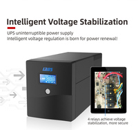 UPS Model H1000 dengan daya 1000VA dan 600W, dilengkapi layar sentuh LCD modern untuk memudahkan pemantauan dan pengoperasian, UPS berkualitas tinggi.