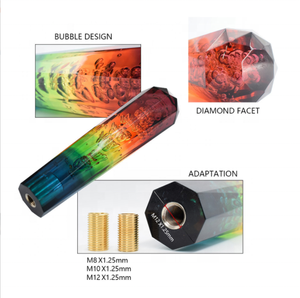 2025 nouveau Design universel JDM BR cristal clair vraie fleur pommeau de levier de vitesse manuel manette de vitesse adaptée à toutes les voitures - Product Image 3