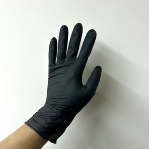 Industrial Heavy Duty 8mil M 8.0g Diamond <strong>Grip</strong> Texture Durable Thick <strong>Green</strong> Black Blue Orange Disposable Nitrile <strong>Gloves</strong> - Product Image 6