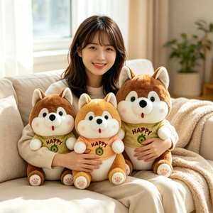Peluche Realistico di Husky Super Morbido con Maglietta Grafica, Regalo Carino per Amanti dei Cani e Bambini - Product Image 4