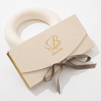 Boîte à cartes d'invitation personnalisée en gros Lbarley, boîte cadeau de luxe en papier rigide pour mariage avec ruban et logo