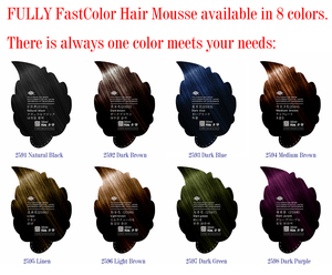 Mousse colorante temporaire pour cheveux, ingrédients naturels, crème blanche pour le coiffage - Product Image 6