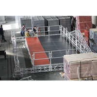 Caja cuadrada portátil de aluminio, armazón Led de 12 pulgadas para concierto, escenario, armazón negro