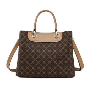 Sac fourre-tout haut de gamme grande capacité à imprimé géométrique color-block avec fermeture éclair pour femme d'âge mûr, idéal pour les trajets quotidiens - Vente en gros - Product Image 6