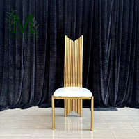 Chaises de mariage modernes en acier inoxydable doré – Sièges durables et brillants pour mariages, fêtes, salons et applications hospitalières