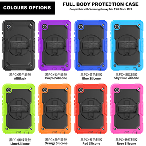 Silicone trường hợp khó khăn đối với Samsung Galaxy Tab A9 cộng với 11 ''dây đeo vai xoay đứng được xây dựng trong bảo vệ màn hình - Product Image 6