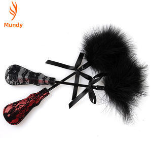 Fouet à Plumes BDSM, Pagaie de Punition Érotique <span class=keywords><strong>en</strong></span> Cuir, Flogger pour <span class=keywords><strong>Jeu</strong></span> de Rôle, Jouets Sexuels pour <span class=keywords><strong>Couple</strong></span>, Femme, Amant - Product Image 2