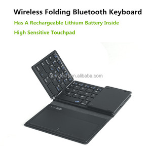 B055 لوحة مفاتيح مريحة قابلة للطي لاسلكية لوحة مفاتيح BT تعمل باللمس للهاتف المحمول والكمبيوتر اللوحي حجم الجيب دعم اللغة الروسية - Product Image 4