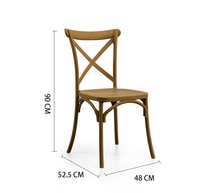 Foshan Banquet de mariage en plein air Hôtel Restaurant Table Chaises Fourchette en plastique avec dossier pour les magasins de thé au lait et les fermes