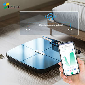 หน้าจอ TFT 8 อิเล็กโทรด ITO แก้วเครื่องชั่งน้ําหนักอัจฉริยะรองรับ Bluetooth WIFI พร้อมข้อมูลองค์ประกอบร่างกาย 56 ชาร์จใหม่ได้ - Product Image 5