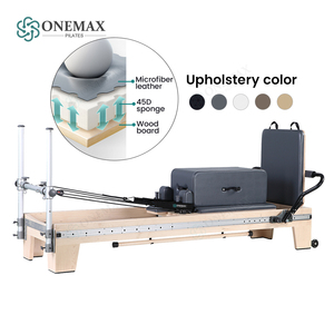 Reformer Pilates ONEMAX en bois d'érable à résistance réglable et à glissière complète pour <span class=keywords><strong>la</strong></span> maison et le studio - Product Image 4