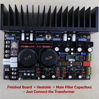 Modul Pengeras Suara Q2 Power Amplifier Board HiFi Kelas AB Stereo Audio Amplifier dengan Output Transistor MOSFET, Kit DIY Diskrit untuk Speaker Rumah