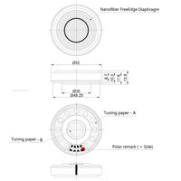 Haut-parleur dynamique en métal de haute qualité 32 ohms, 52 mm, avec graphène en biofibre PU pour équipement audio et vidéo domestique