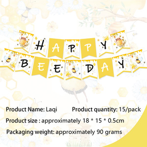 Artículos para Fiesta de Cumpleaños de Abeja Amarilla, Pancarta HAPPY BEEDAY, Decoración para Cupcakes, Globos, Decoración para Fiesta de Cumpleaños Infantil y Baby Shower - Product Image 4