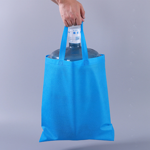 Blue Non Woven Fabric Shopping <b>Bag</b> Large Size Hand Carry Handle Grocery Tote Reusable Eco Friendly <b>Bag</b> - Product Image 1