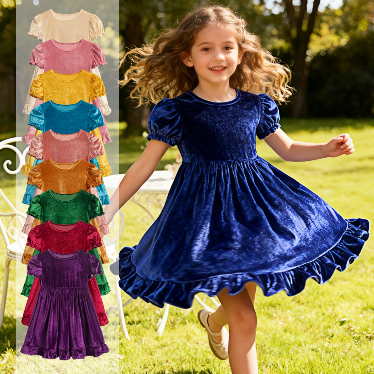 Ruffle Velvet Frock Designs - Elegant & Stylish Clothing